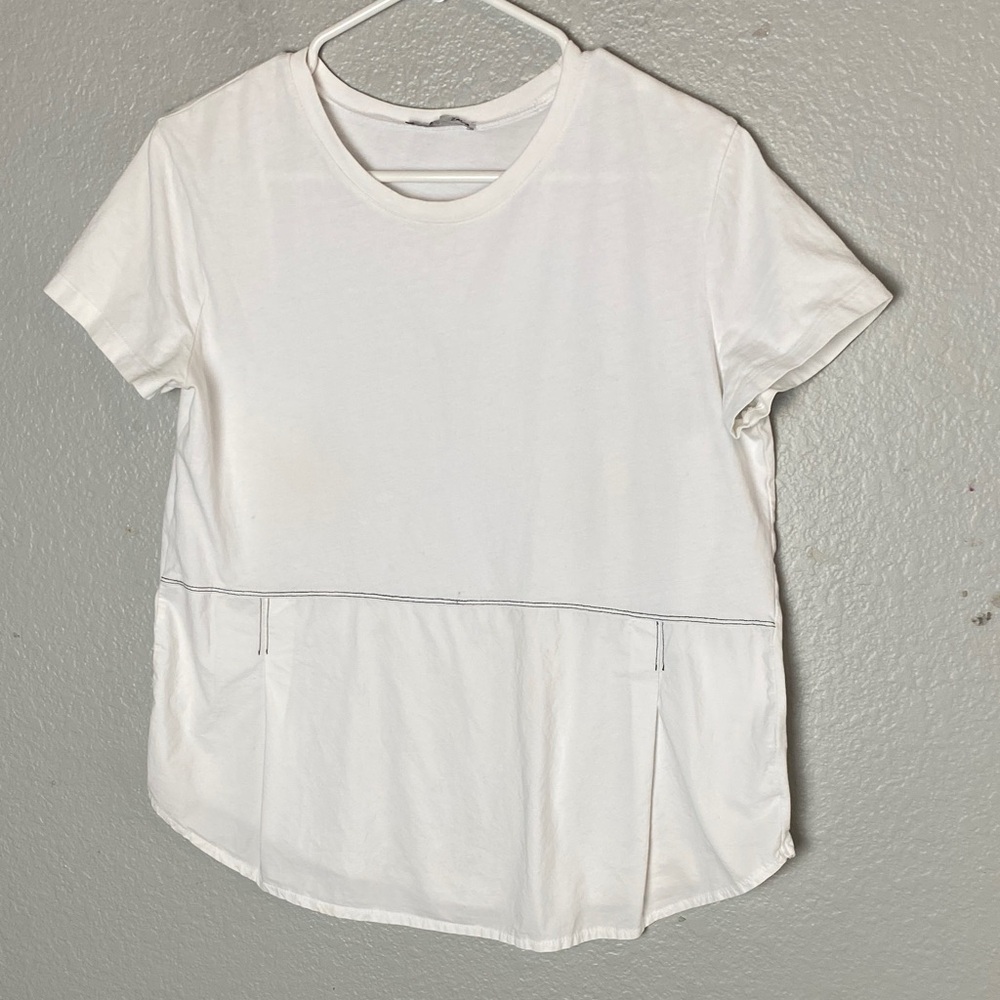 Zara White Short Sleeve Women's Tee